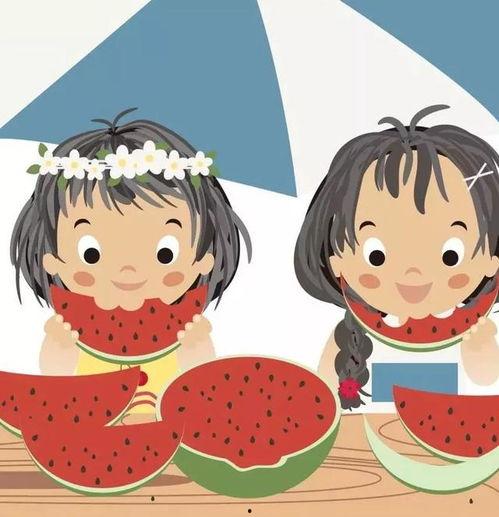 网红吃瓜头像卡通女孩